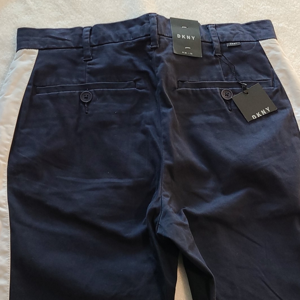 DKNY Chinos navy blue white stripe - Picture 11 of 16